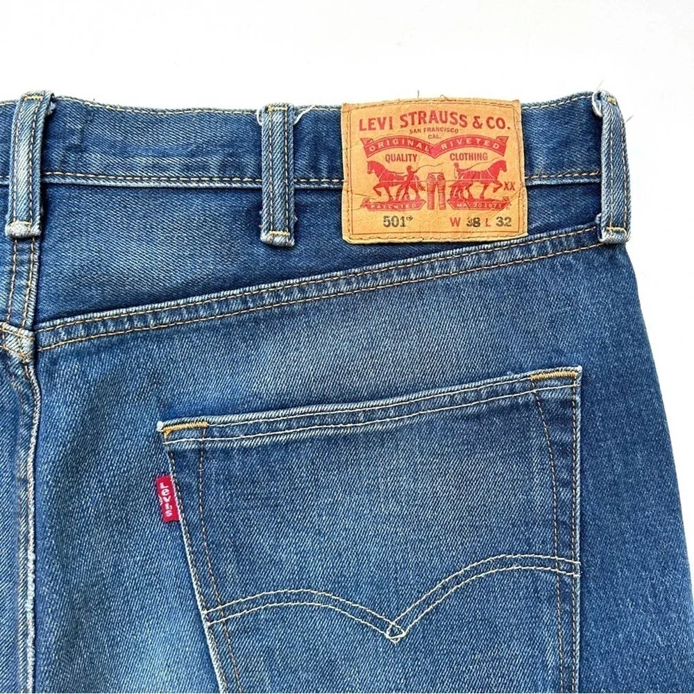Levi's 501 Original Fit Button Fly Anchor Stretch Straight Jeans, Size 38x32